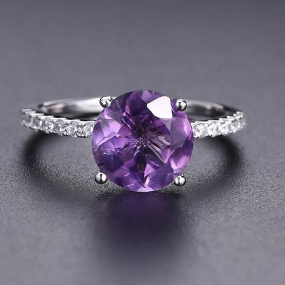 Privé Amethyst Ring - Round Brilliant Cut