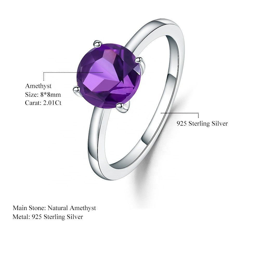 Heritage 4 Claw Amethyst Solitaire Ring