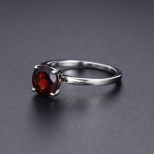 Heritage 4 Claw Garnet Solitaire Ring