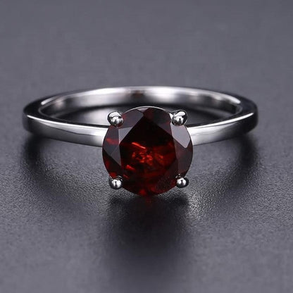 Heritage 4 Claw Garnet Solitaire Ring