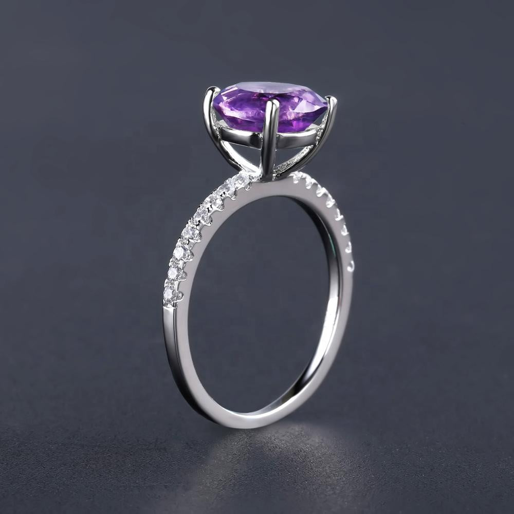 Privé Amethyst Ring - Round Brilliant Cut