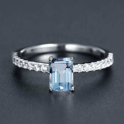 Privé Blue Topaz Ring - Emerald Cut
