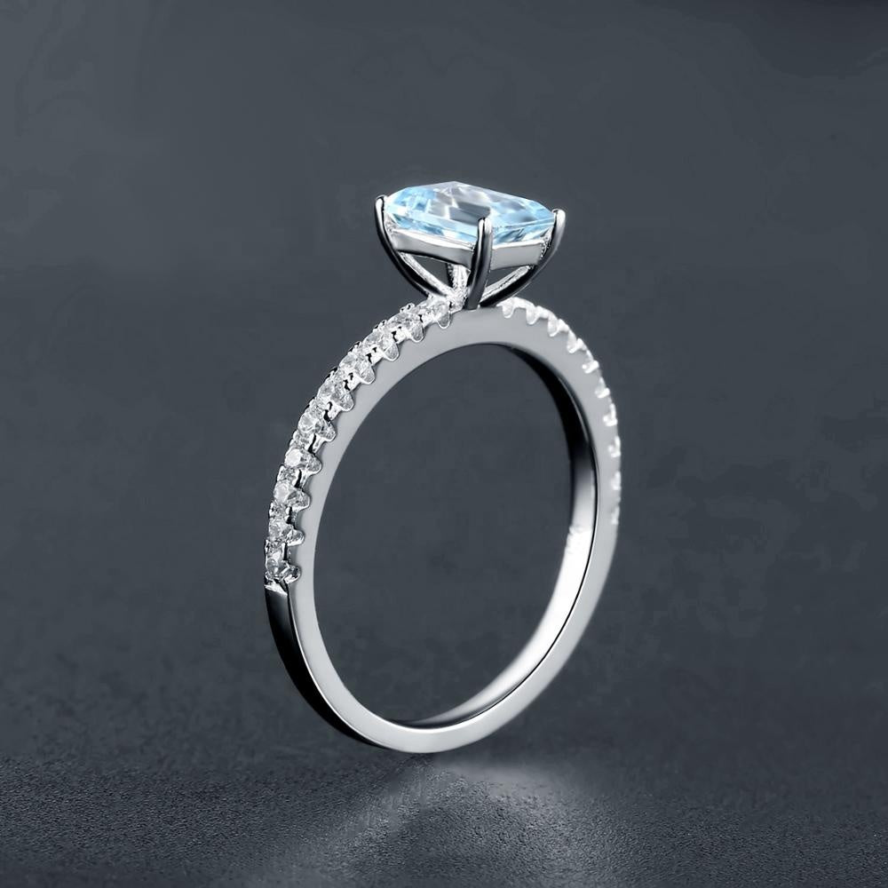 Privé Blue Topaz Ring - Emerald Cut