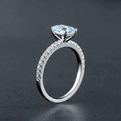 Privé Blue Topaz Ring - Emerald Cut