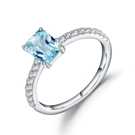 Privé Blue Topaz Ring - Emerald Cut