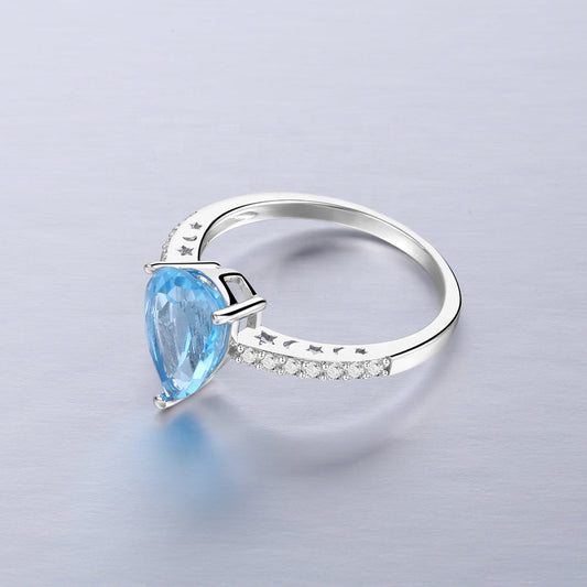 Celestial Blue Topaz Ring