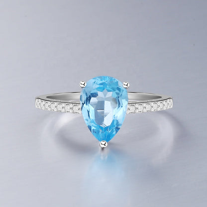 Celestial Blue Topaz Ring